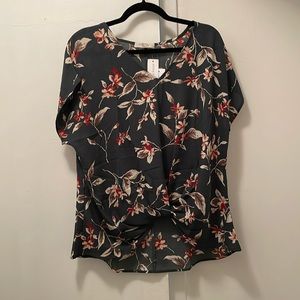 Green floral top Stitch Fix